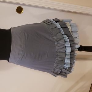Anthropologie Asymmetrical Ruffled Skirt